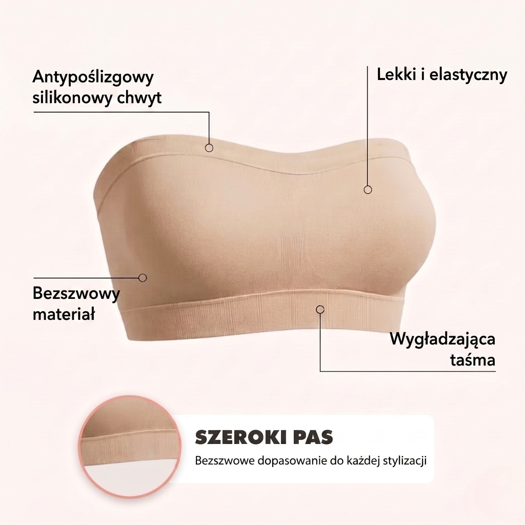 Biustonosz bandeau | Bez ramiączek
