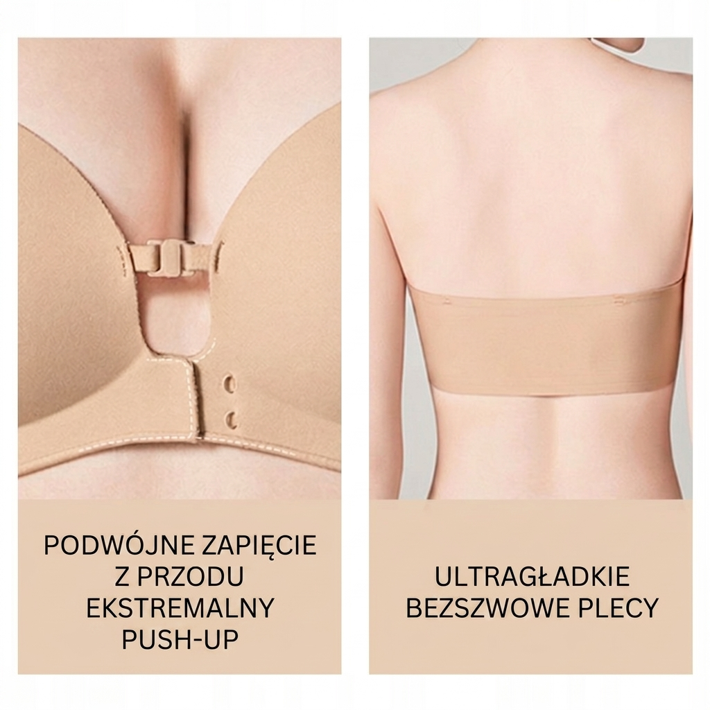 Biustonosz Push-Up Bez Ramiączek