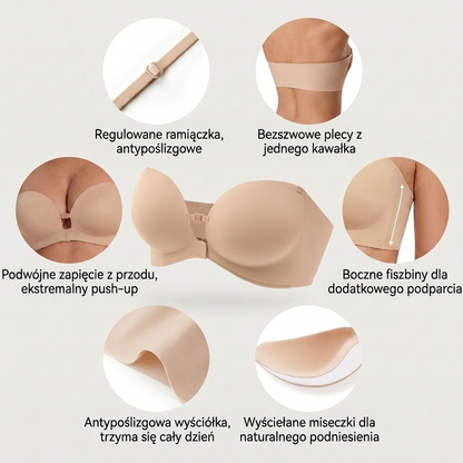 Biustonosz Push-Up Bez Ramiączek